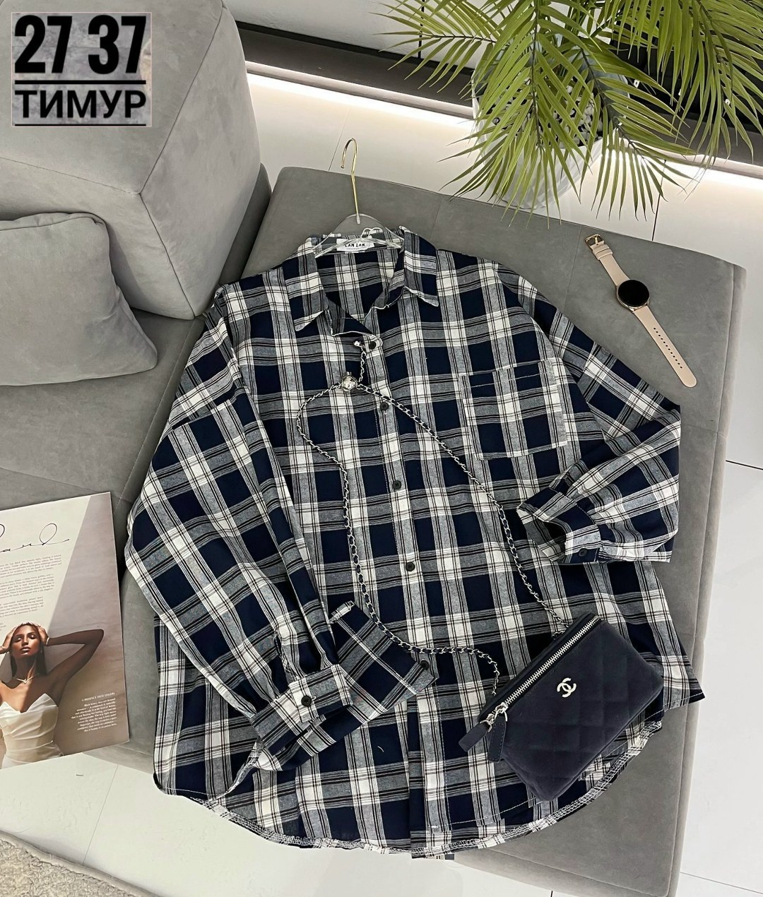 рубашка оверсайз в клетку thirteen brand,рубашка классическая в клетку оверсайз la fashion,женская рубашка в клетку,рубашка в клетку оверсайз женская,рубашка теплая оверсайз в клетку betrendy wear