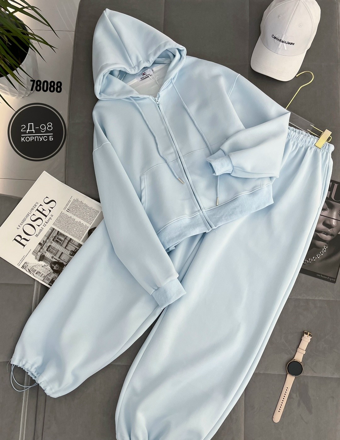 костюм спортивный на молнии с кулиской konst&kris 255151756,женские костюмы на флисе,костюм двойка,спортивный костюм женский на флисе,спортивный костюм женский
