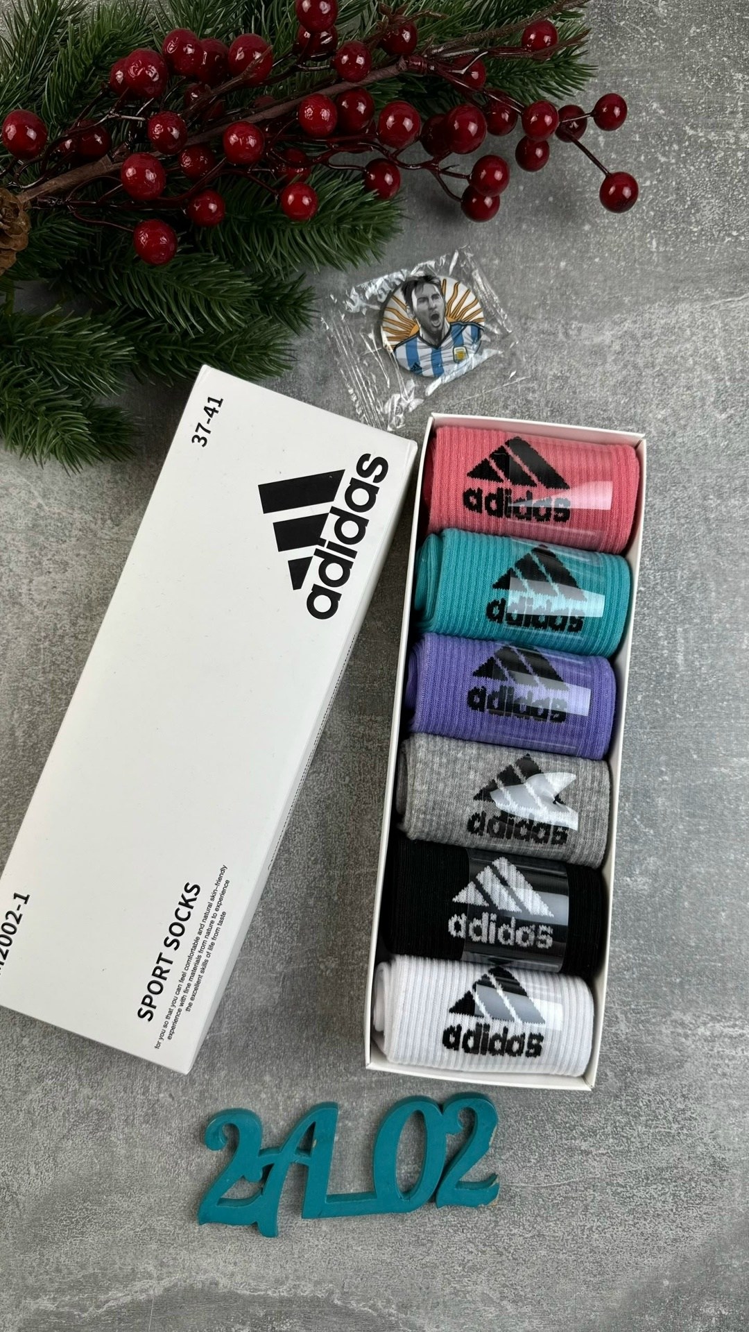 комплект носков adidas,набор носков adidas,носки adidas,носки женские adidas,носки адидас в синей коробке