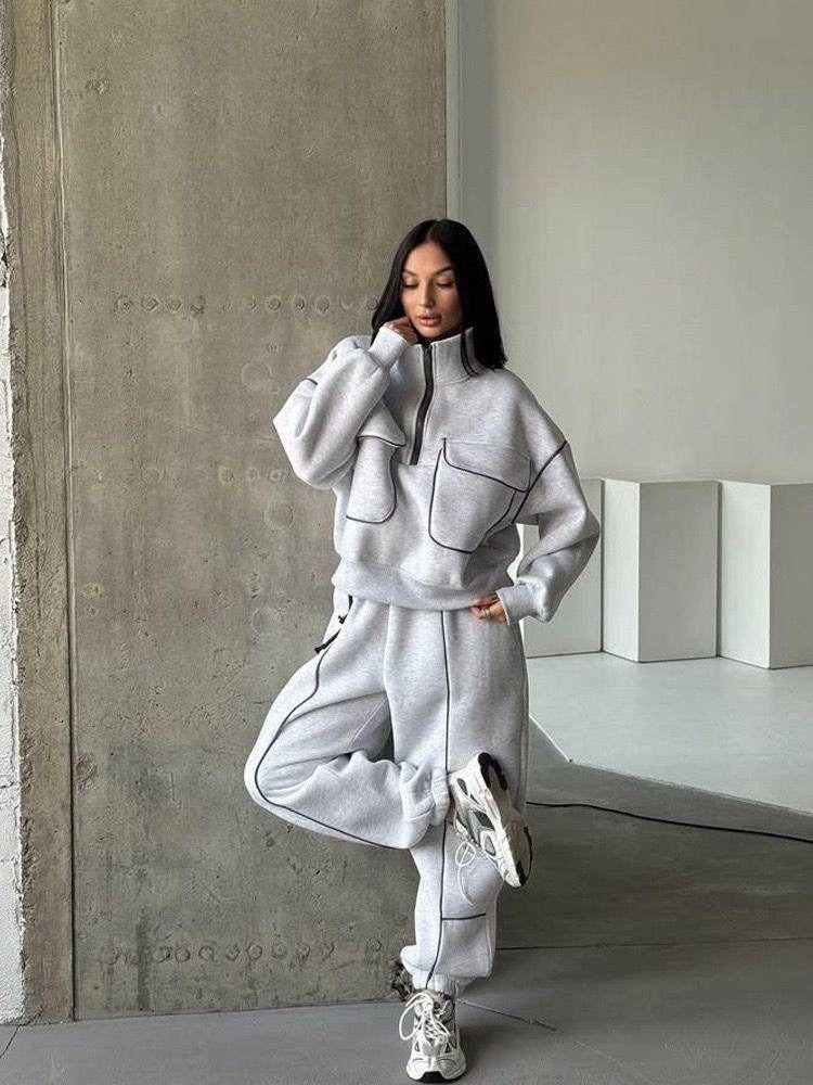 теплый костюм на флисе,костюм женский спортивный на флисе,костюм спортивный,спортивный костюм теплый с начесом trendy you,костюм на флисе оверсайз