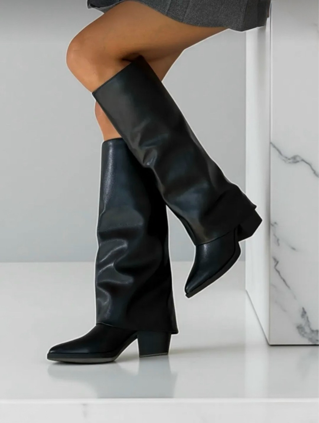 сапоги демисезонные на маленьком каблуке gh collection,сапоги,сапоги трубы,сапоги трубы на каблуке,сапоги на каблуке