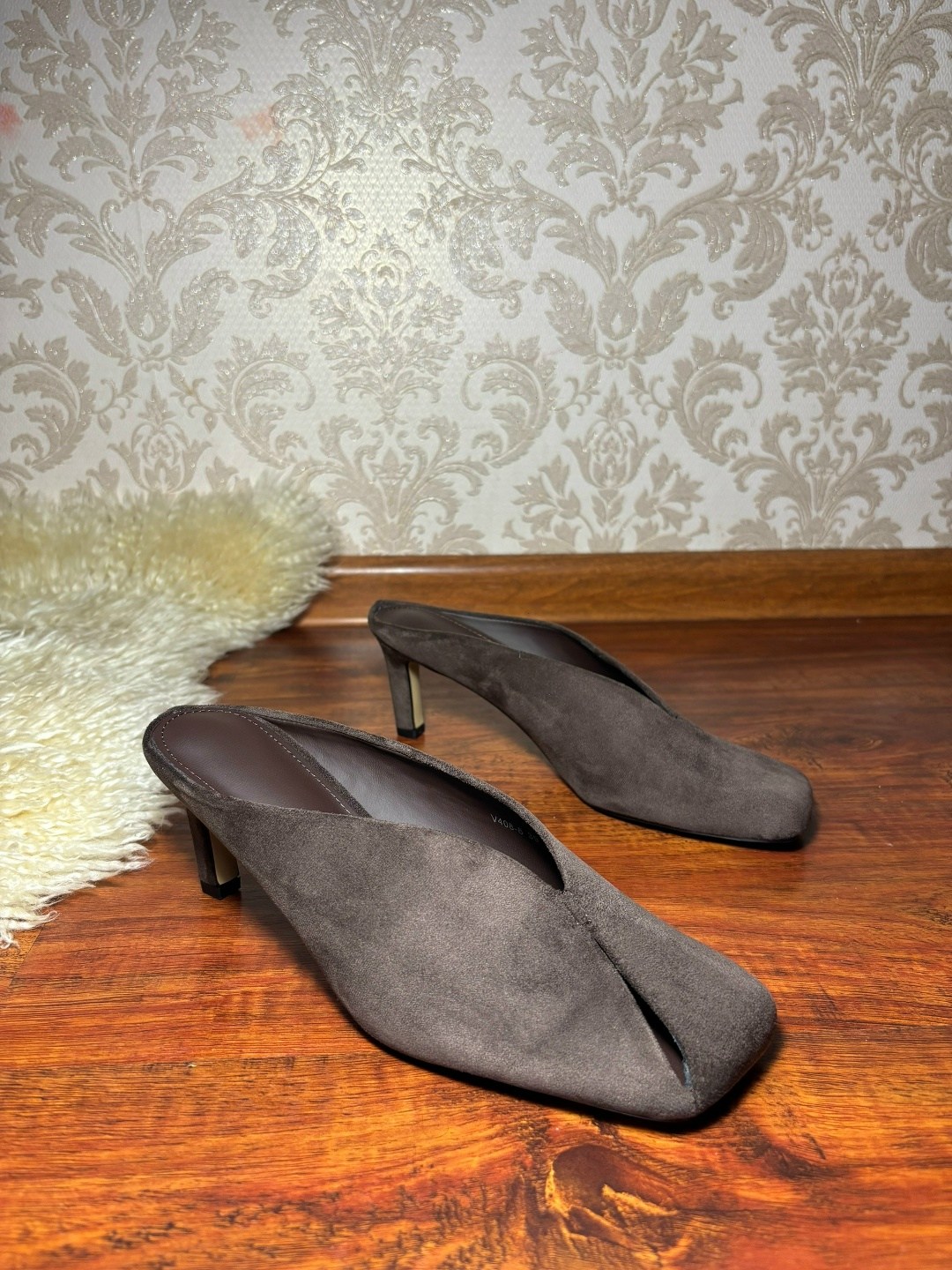 ,замшевые мюли,мюли kitten heel,женская ,женские мюли