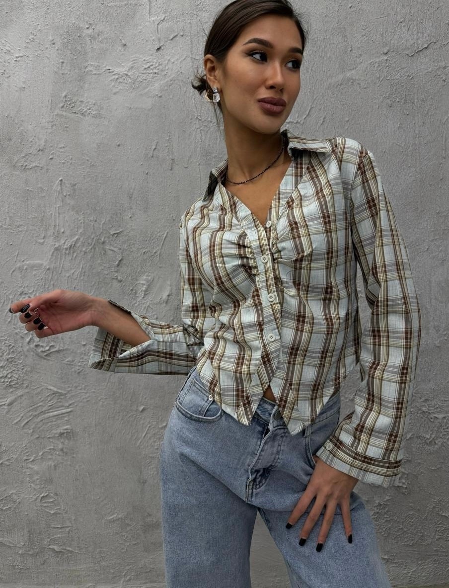 женская рубашка в клетку,рубашка женская,блузка стильная,рубашка в клетку,стильная рубашка