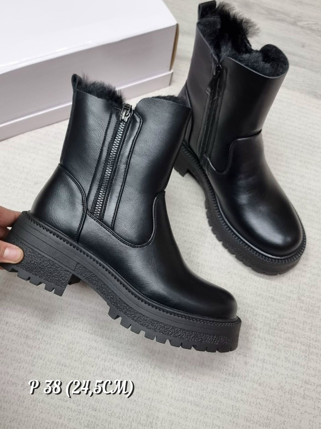 ботинки зимние  с мехом elena&best 305858930,ботинки женские зима,ботинки зимние  с мехом elena&best цвет черный,зимние женские ботинки,ботинки женские