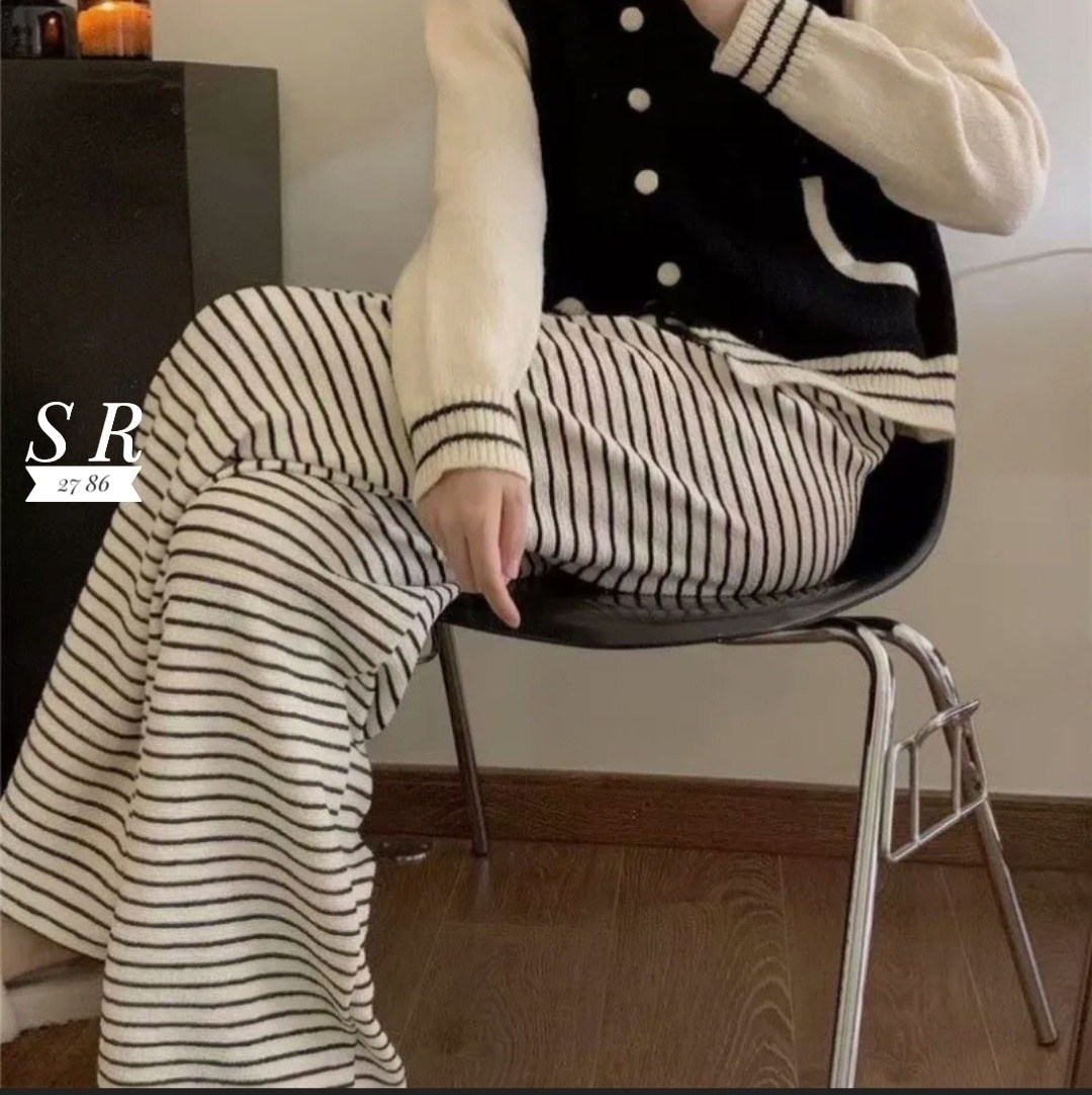 брюки женские в полоску,брюки в полоску,прямые брюки в полоску,черно белая полоска,костюм в полоску