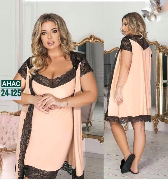 ночная сорочка+пеньюар большого размера,комплект с пеньюаром,ночная сорочка+пеньюар большого размера в украине,пеньюар женский,пеньюар ночной