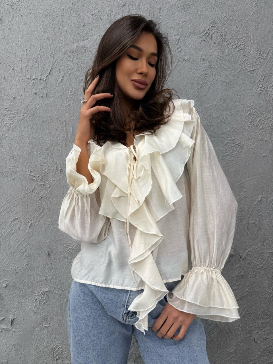 женская блузка,женская блуза,блузка с воланами легкая,блузка из шифона,блузка