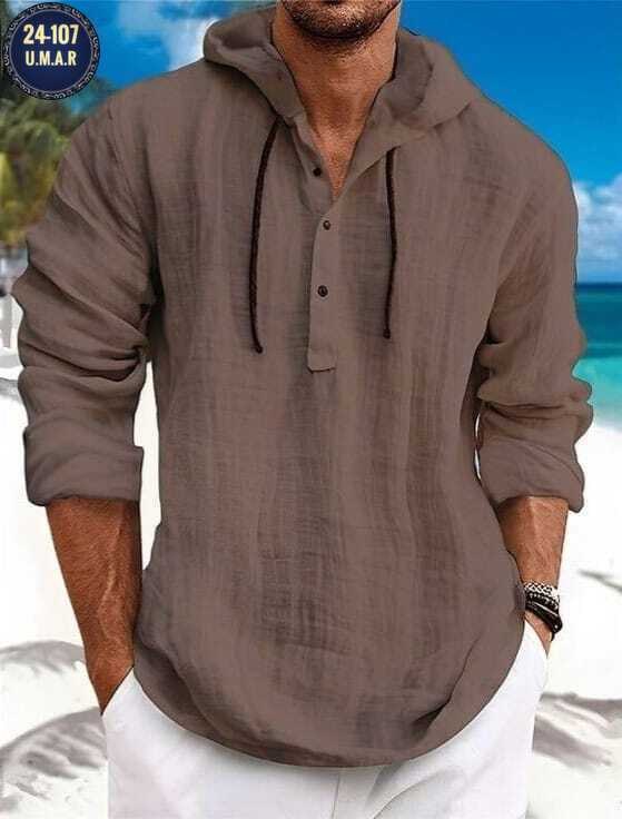 рубашка льняная мужская,рубашка мужская с капюшоном,льняные рубашки,рубашка мужская летняя,мужская рубашка