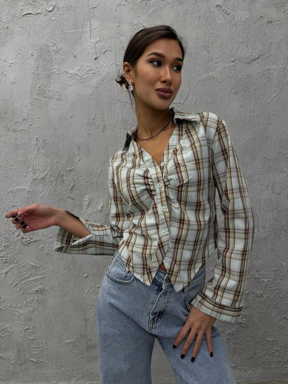 рубашка женская,блузка стильная,стильная кофта,женская кофта,рубашка оверсайз в клетку