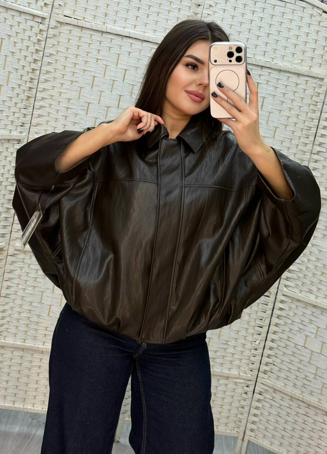 куртка бомбер,куртка бомбер из экокожи emberens,кожаная куртка,кожаный бомбер,женская кожаная куртка