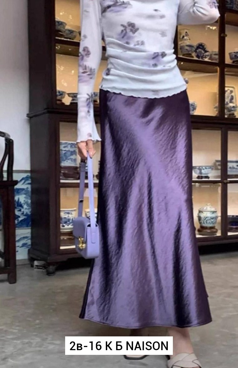 юбка атласная из шелка макси 110 см voronin s,юбка атласная женская,элегантные атласные юбки bgteever для женщин,юбка voronin классика,юбка макси