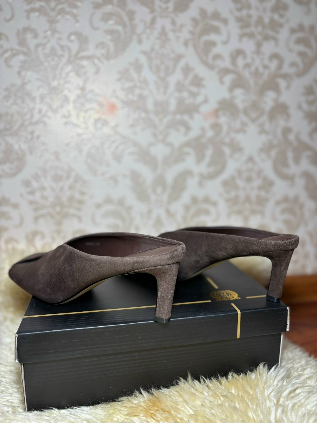 ,замшевые мюли,мюли kitten heel,женская ,женские мюли