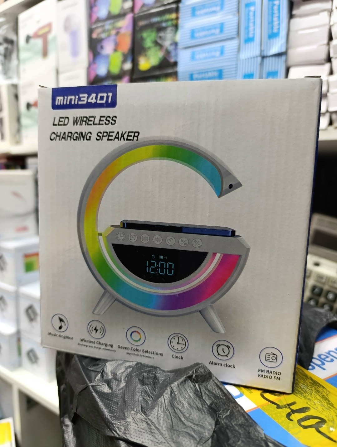 блютуз колонка ночник с беспроводной зарядкой и подсветкой,умный многофункциональный ночник светильник с будильником и функцией рассвет с встроенной зарядкой и колонкой,умный ночной светильник с bluet