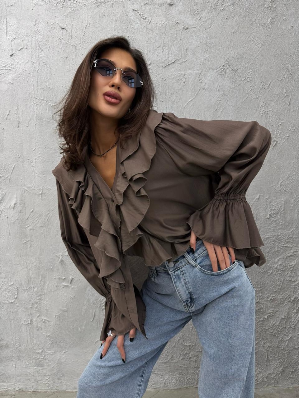 блуза с рюшами,белая блузка в стиле бохо "тая" с рюшами,блузка женская,белая блузка с рюшами,блуза