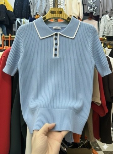 вязаная футболка,свитер поло,трикотажные футболки,летние футболки,свитер с воротником поло