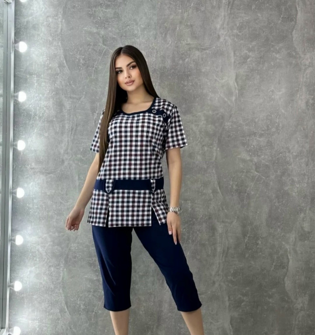 пижама с бриджами хлопок трикотажная хб sumbulay,пижама с бриджами домашний костюм,пижама женская,пижама с бриджами хлопок трикотажная хб,костюм женский с бриджами