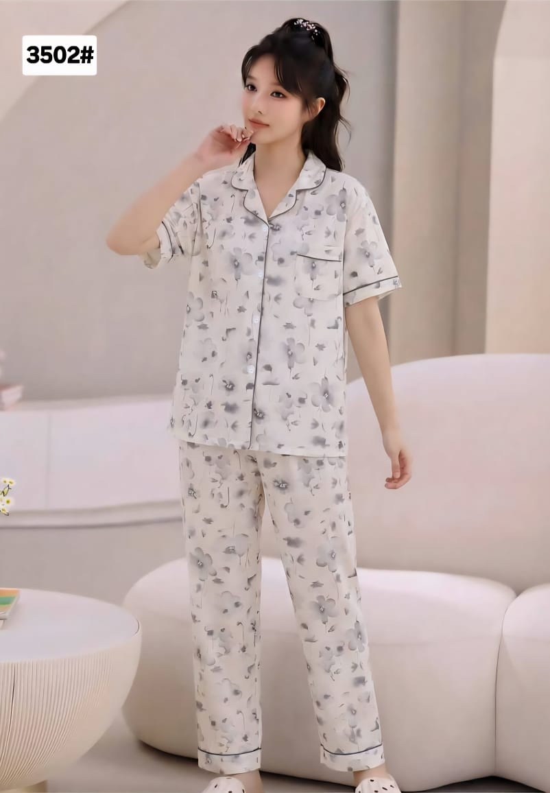 пижама муслиновая 3 в 1 с рубашкой шортами и штанами elmira_home,пижама женская,комплект пижама,пижама женская комплект,пижама женская с брюками