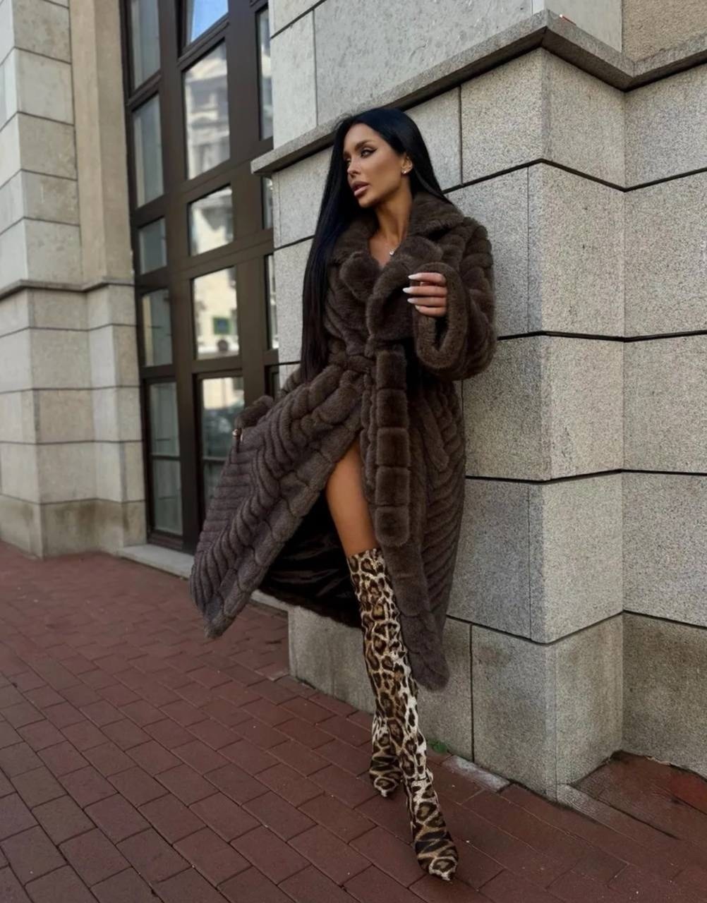 шуба из эко меха под норку,шуба из искусственного меха под норку,шуба под норку елочка 125 см memfys brand,шуба,шуба из экомеха