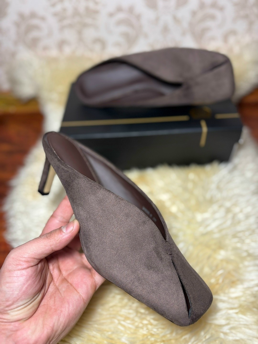 ,замшевые мюли,мюли kitten heel,женская ,женские мюли