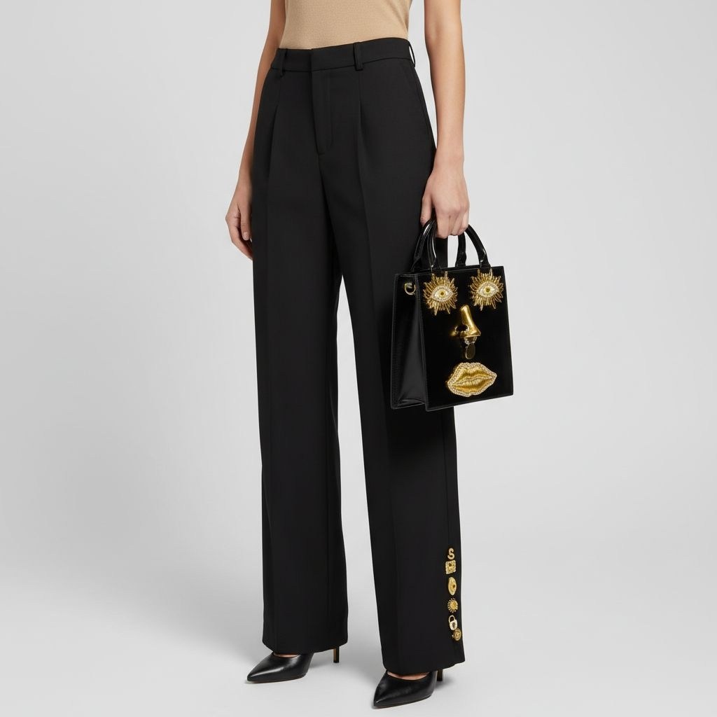 брюки elisabetta franchi черный,брюки emporio armani черный,черные брюки,брюки balmain,модные брюки