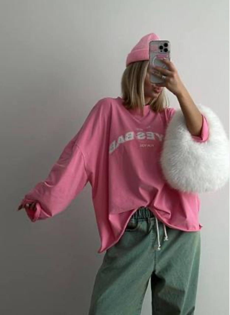 свитшот женский оверсайз трехнитка топчика,свитшот женская,футболки оверсайз с принтами,лонгсливы оверсайз розовый,свитшот женский оверсайз трехнитка
