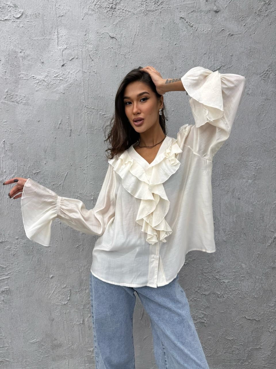 блуза с рюшами,белая блузка в стиле бохо "тая" с рюшами,блузка женская,белая блузка с рюшами,блуза