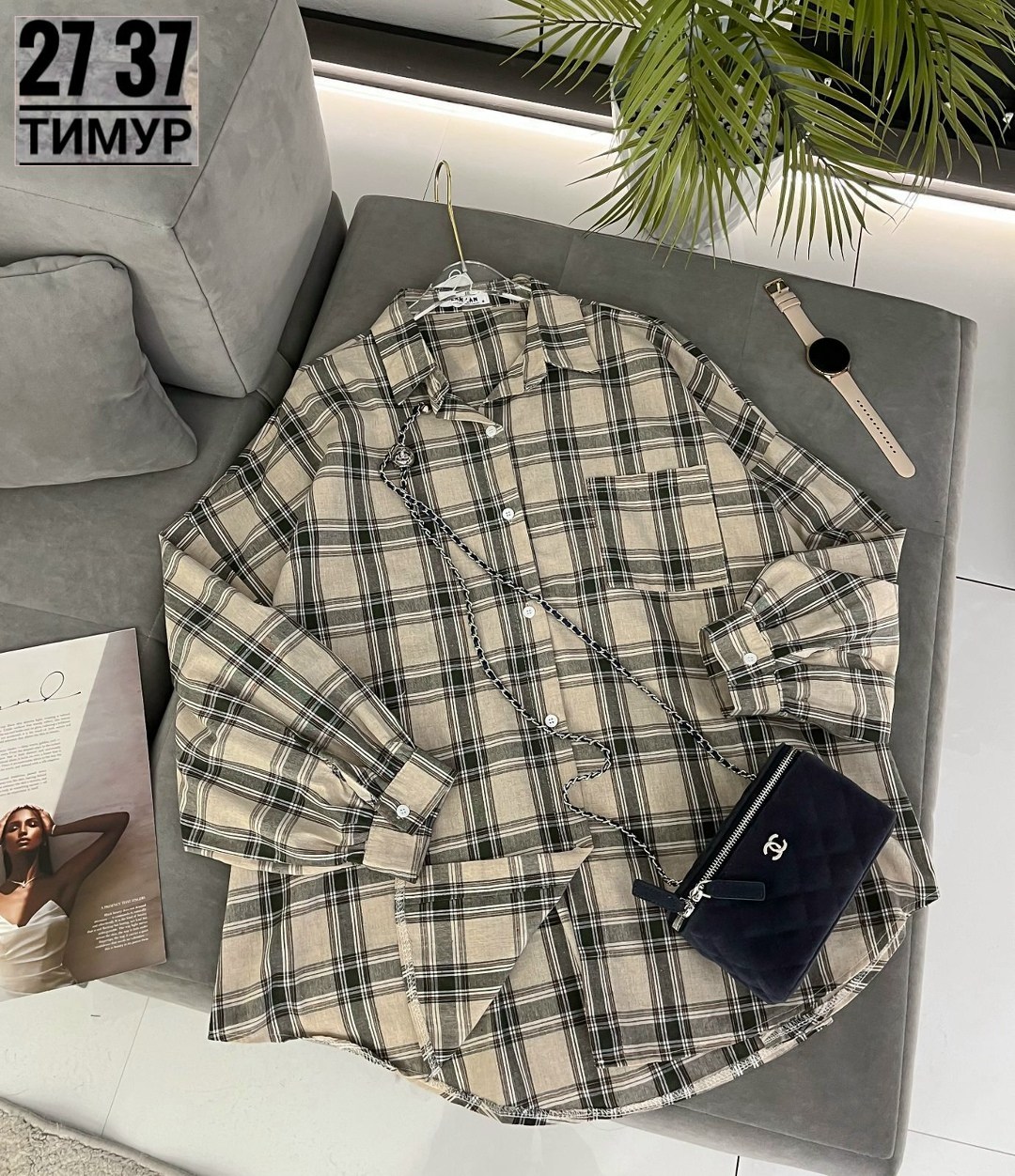 рубашка оверсайз в клетку thirteen brand,рубашка классическая в клетку оверсайз la fashion,женская рубашка в клетку,рубашка в клетку оверсайз женская,рубашка теплая оверсайз в клетку betrendy wear