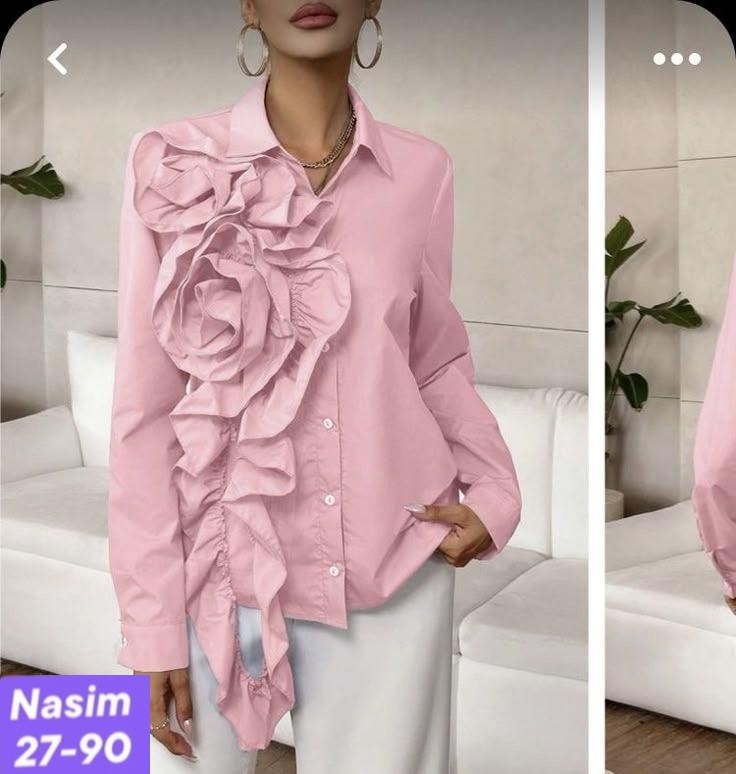 элегантная блузка,голубая блузка,блузка с оборками,блузка с рюшами,женская блузка