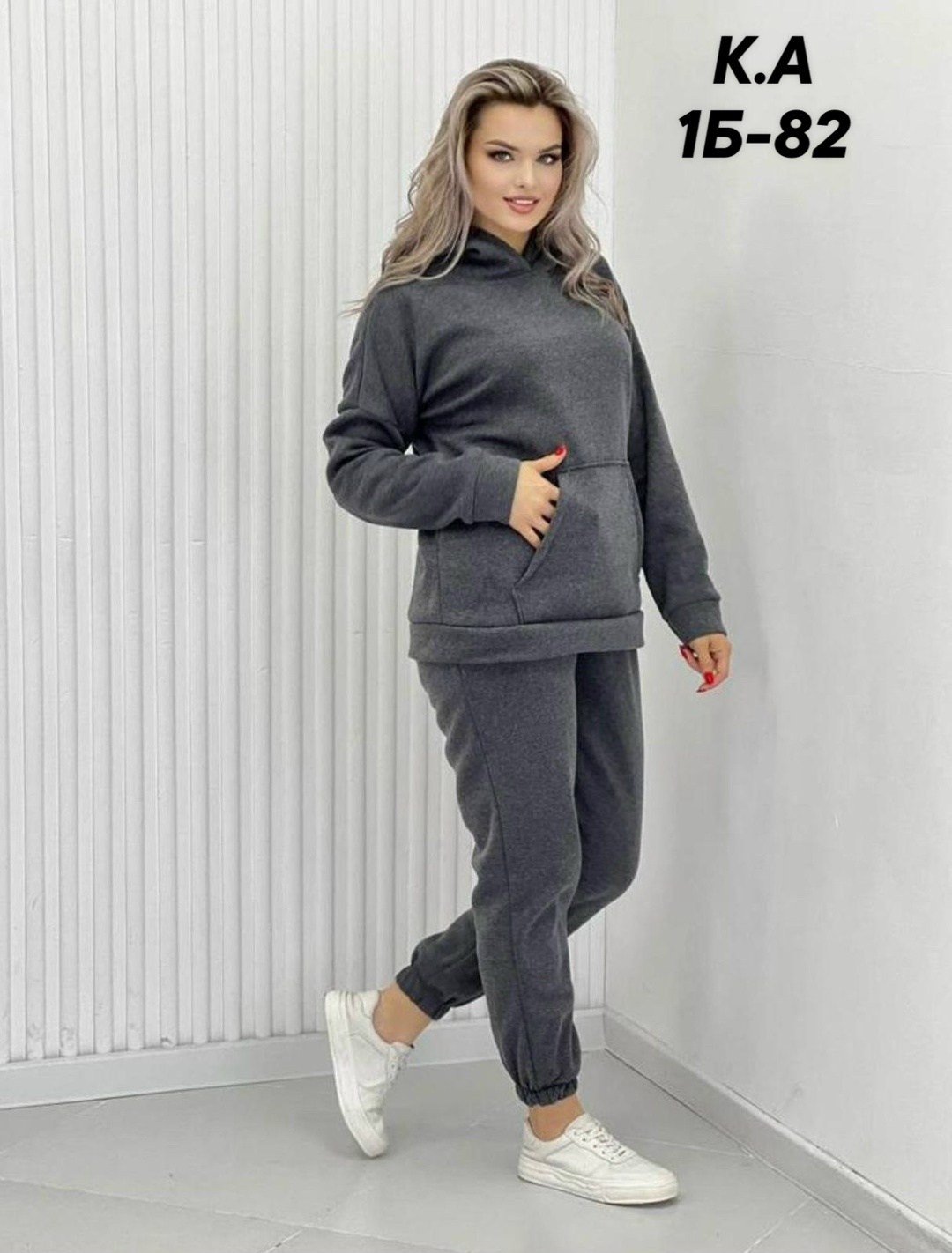 теплый костюм на флисе,костюм женский спортивный утепленный толстовка и штаны арт. 1363055,cпортивный костюм женский на флисе,серый спортивный костюм на флисе женский,костюм женский на флисе