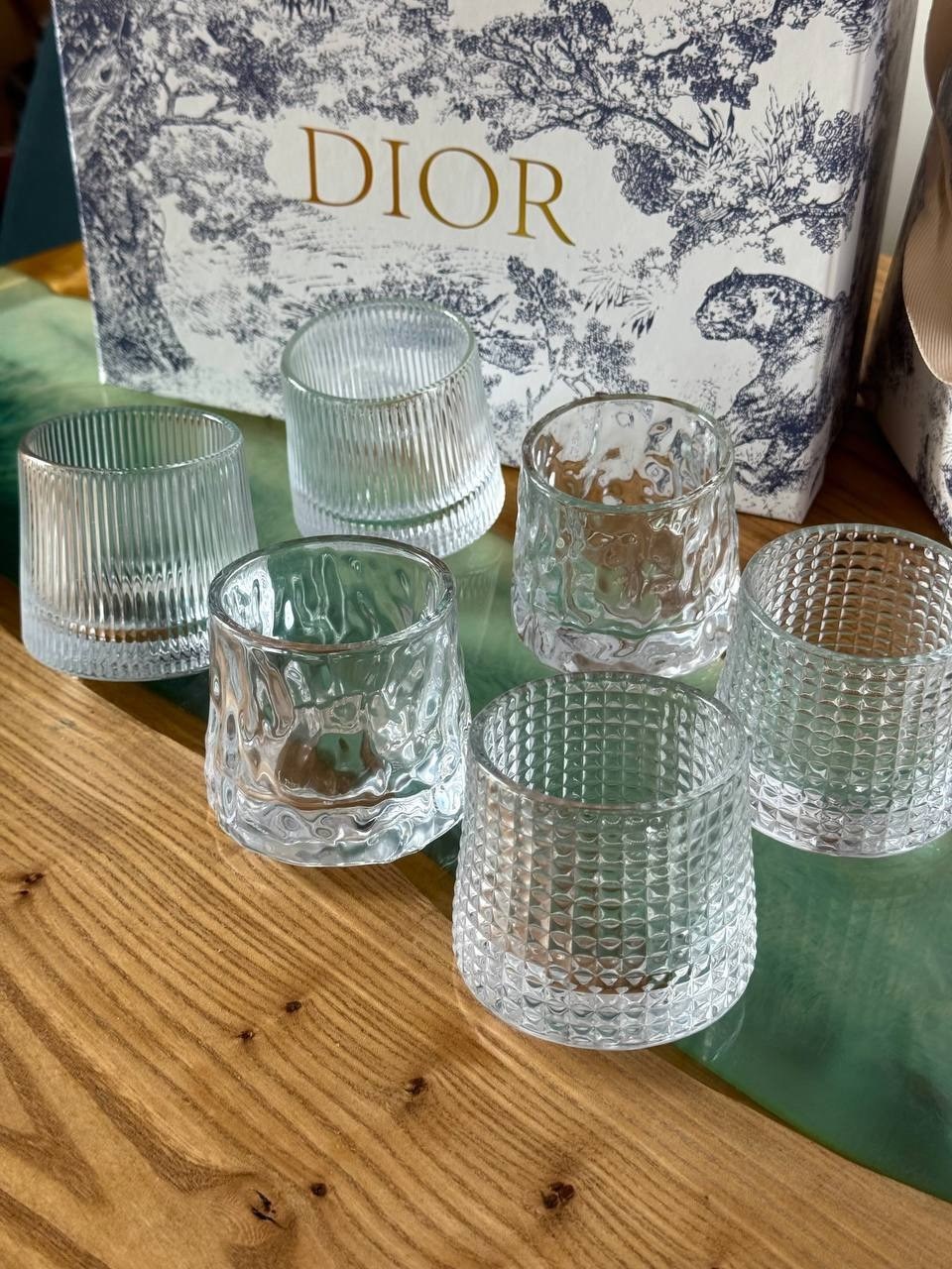 стаканы диор,dior набор,подарочный набор диор,диор посуда,хрустальные стаканы