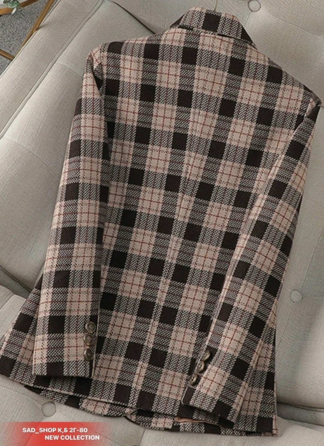 женский клетчатый пиджак,пиджак женский,женский повседневный костюм с принтом двубортный клетчатый блейзер,блейзер женские,женский блейзер в клетку