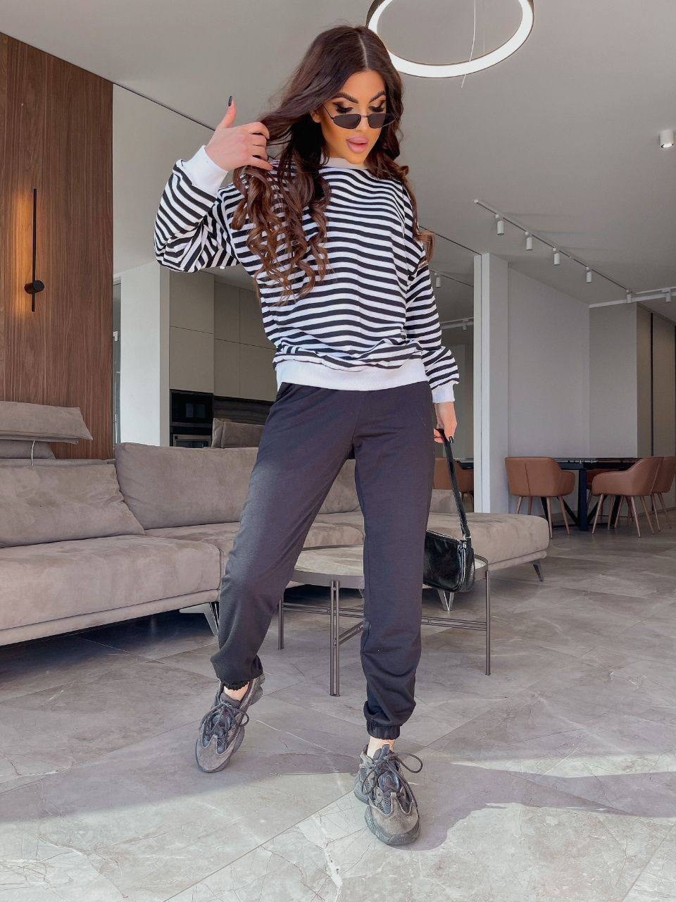 комплект свитшот полоска,джемпер в полоску,кофта в полоску,женская кофта,костюм женский двухнитка