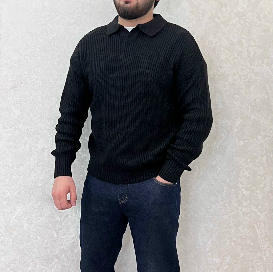 джемпер с воротником,свитер с воротником поло,свитер с воротником,поло свитер,джемпер