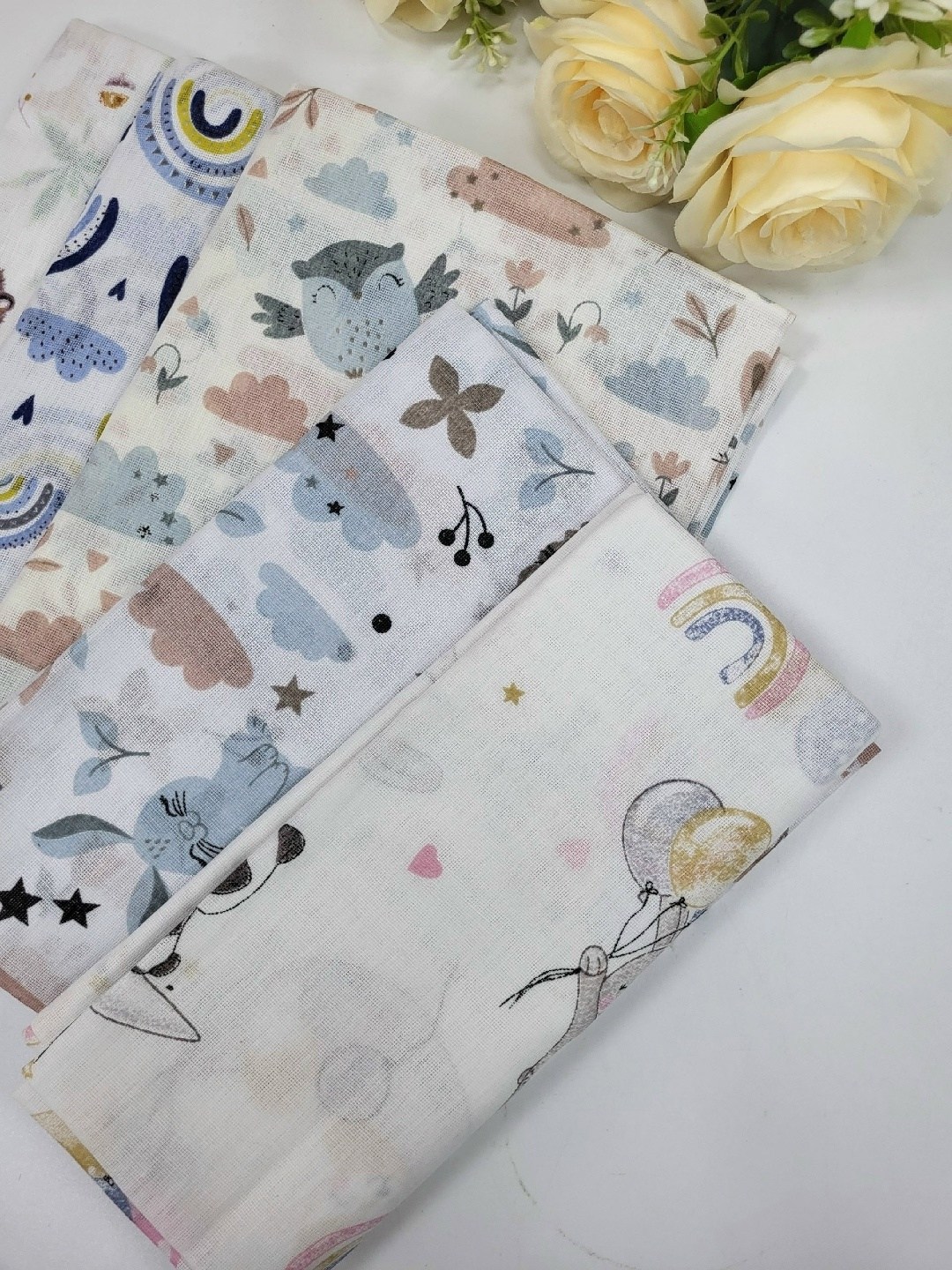 набор муслиновых пеленок 3 шт,ситцевая пеленка,муслиновая пеленка,пеленка текстильная,пеленка