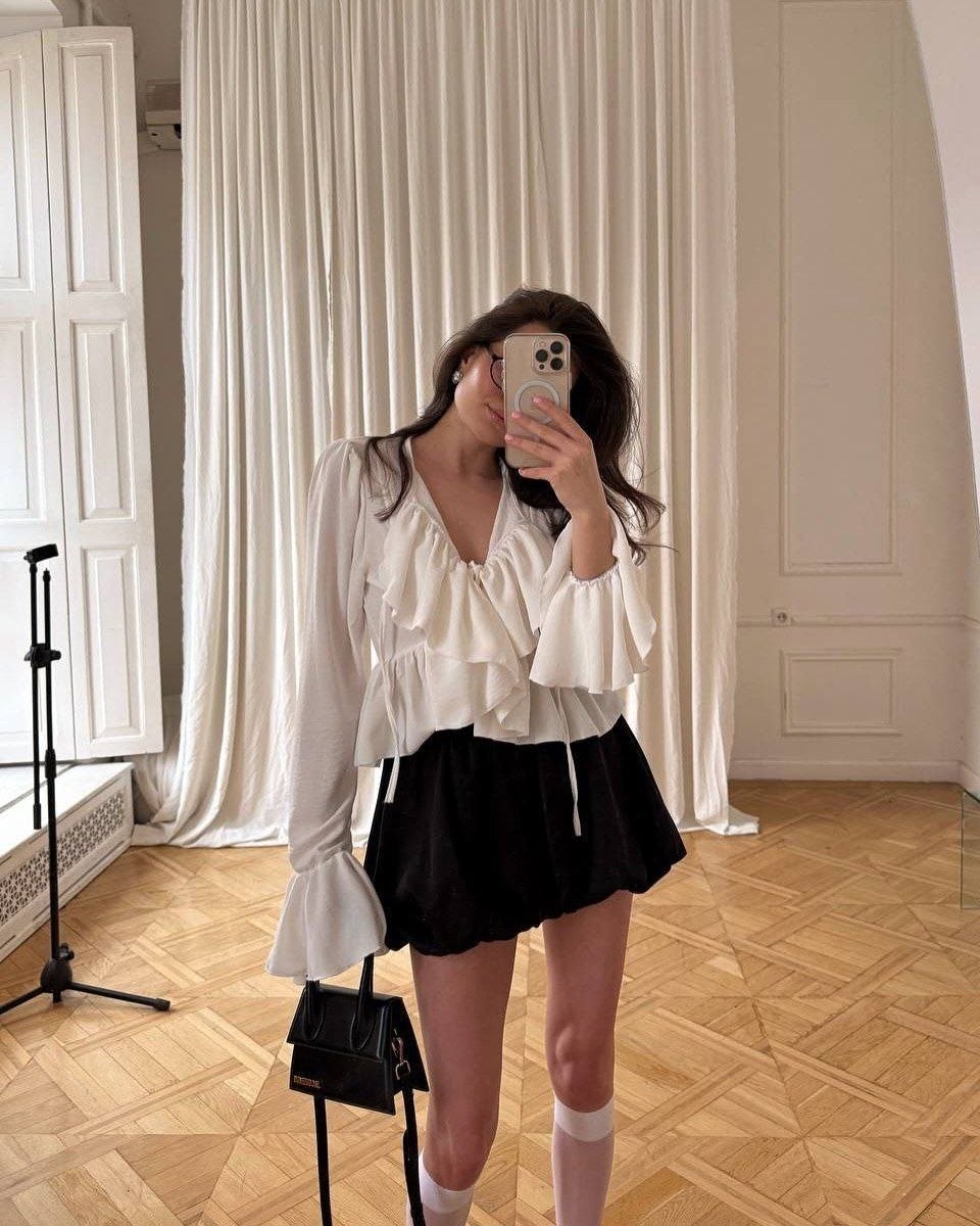 стильная юбка,юбки женские,белая юбка короткая,юбка с оборками,юбка белая