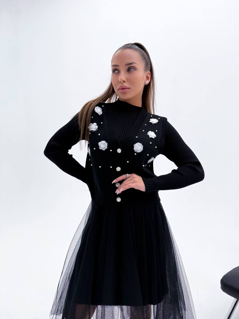 платье женское,платье со свитером,трикотажный костюм тройка,женская кофта,костюм женский