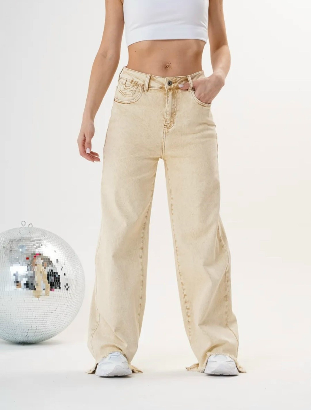 джинсы широкие с высокой посадкой lolo blues,джинсы женские бежевые,джинсы бежевые,женские джинсы,широкие джинсы