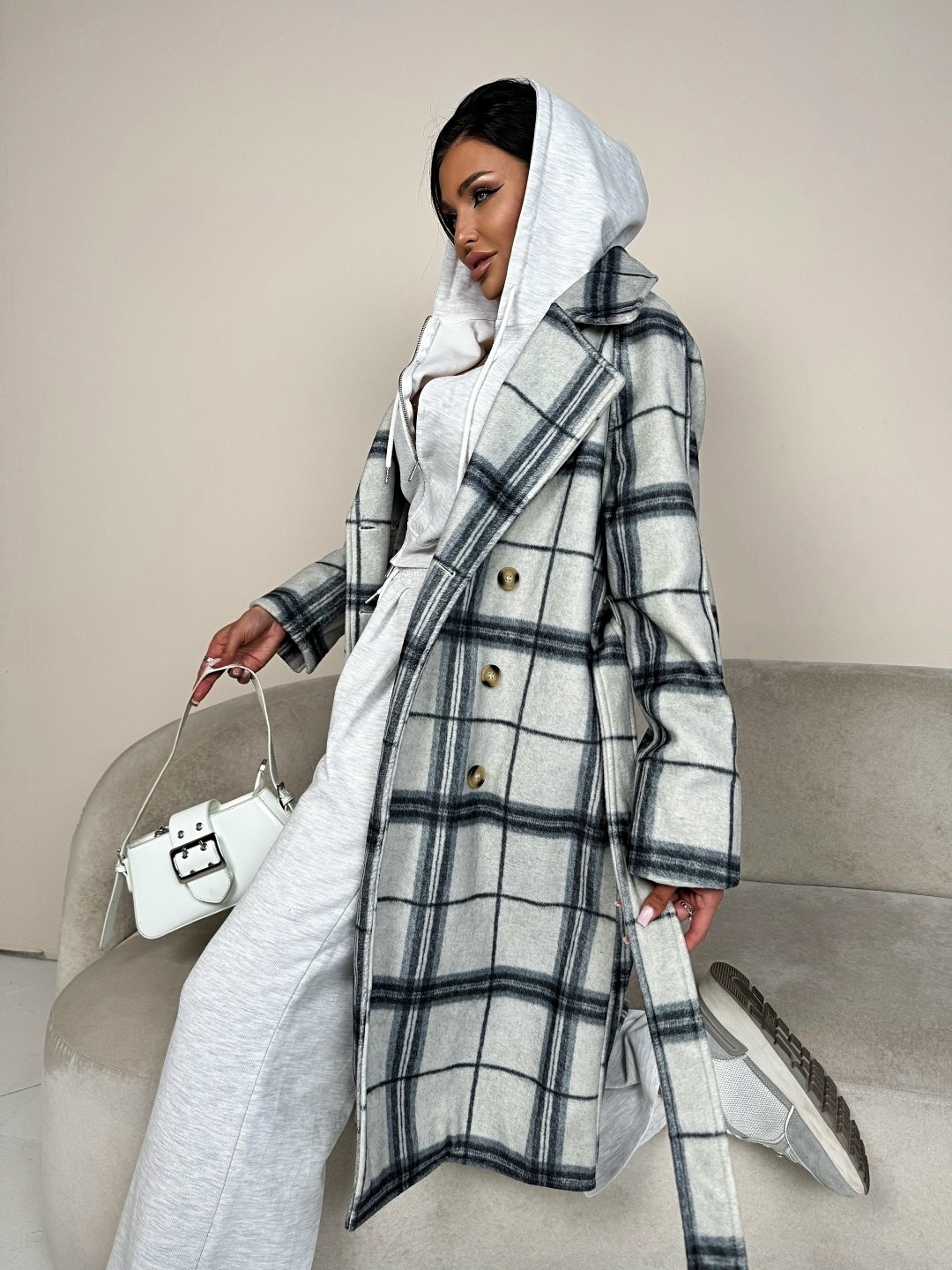 пальто в клетку,стильное пальто,пальто bezko в клетку,пальто модное,пальто с поясом