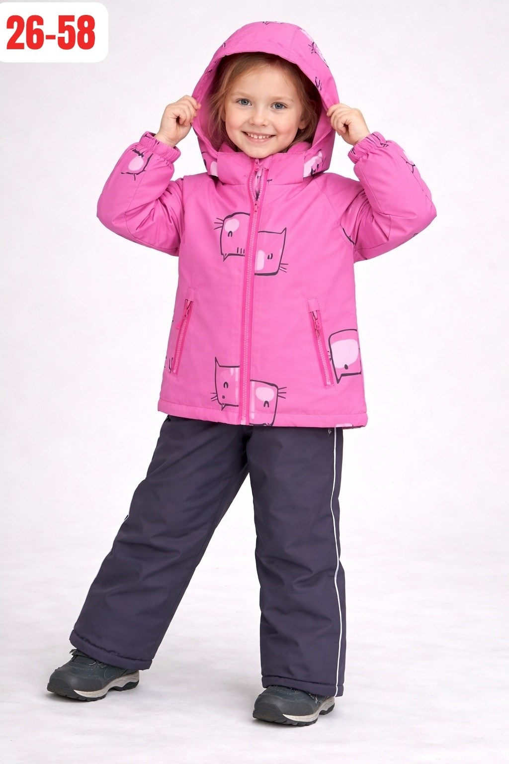 комплект верхней одежды threea,комплект верхней одежды,куртка со штанами,костюм демисезонный для девочки,комплект верхней одежды stella