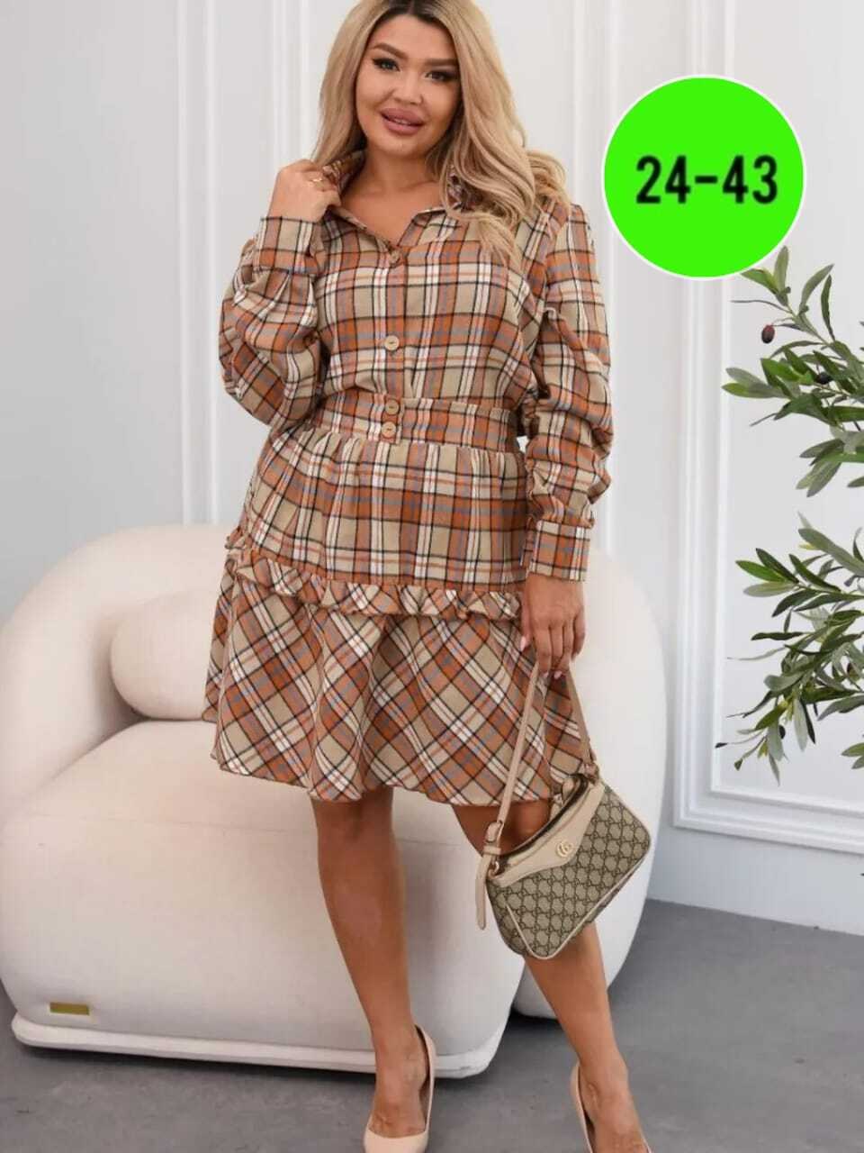 женское платье в клетку,платье в клетку,платье в клетку большие размеры,костюм женский,повседневные платья