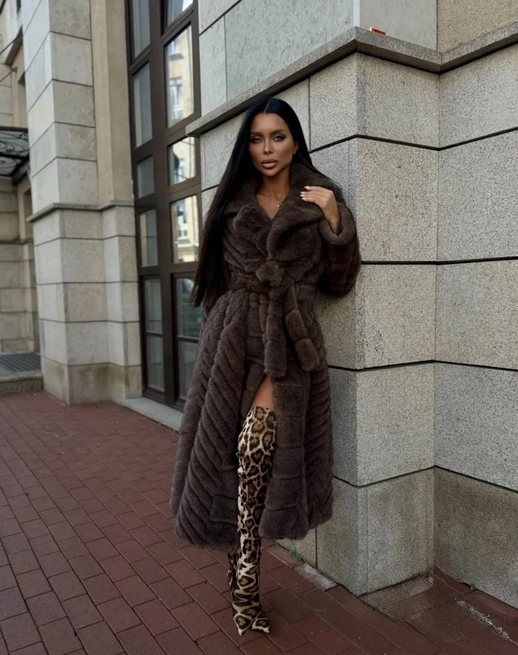 шуба из эко меха под норку,шуба из искусственного меха под норку,шуба под норку елочка 125 см memfys brand,шуба,шуба из экомеха