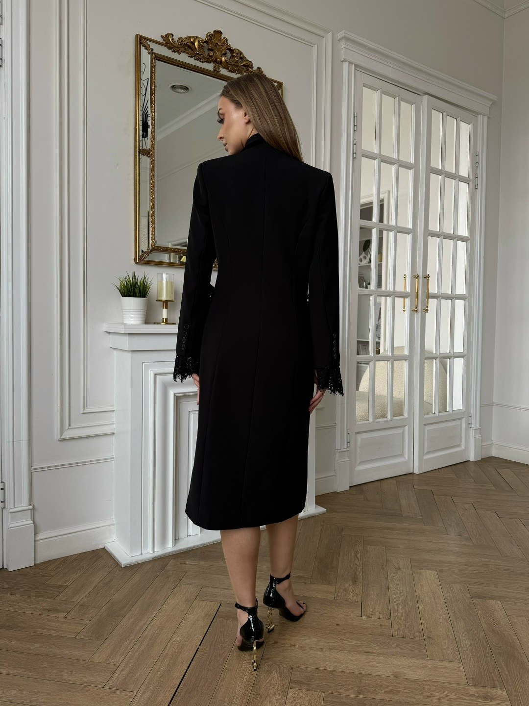 офисное платье пиджак вечернее jetty 181775123,balmain женское платье-пиджак чёрного цвета,черное платье пиджак,пальто черное,платье пиджак