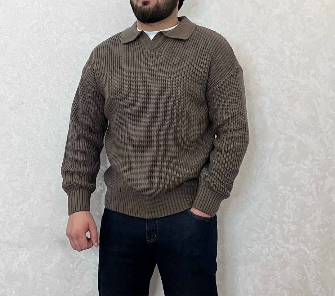 джемпер с воротником,свитер с воротником поло,свитер с воротником,поло свитер,джемпер