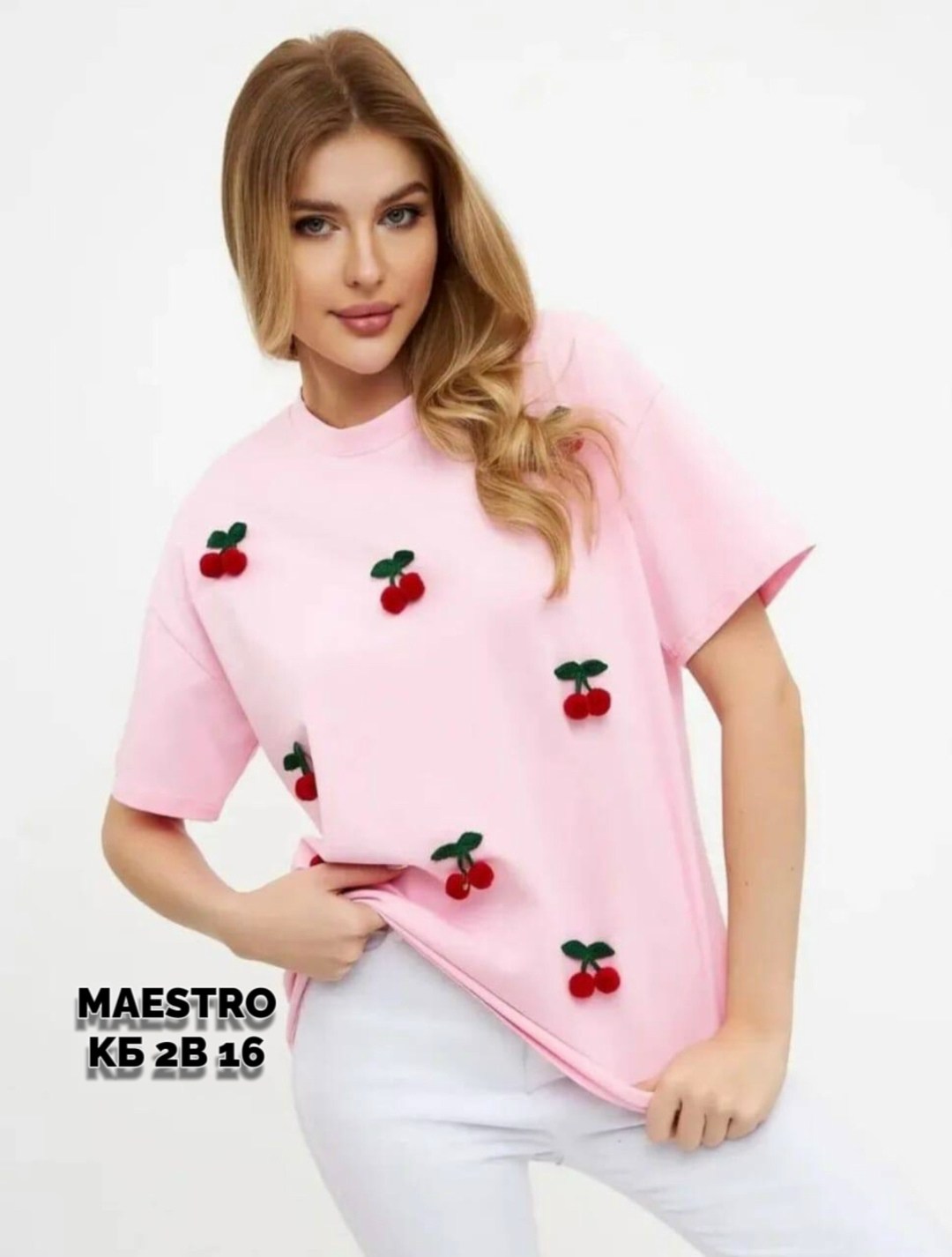 футболка с вышивкой вишенки,футболка с вишенками,футболка с вишенками miaty,женская футболка,футболки женская оверсайз с принтом