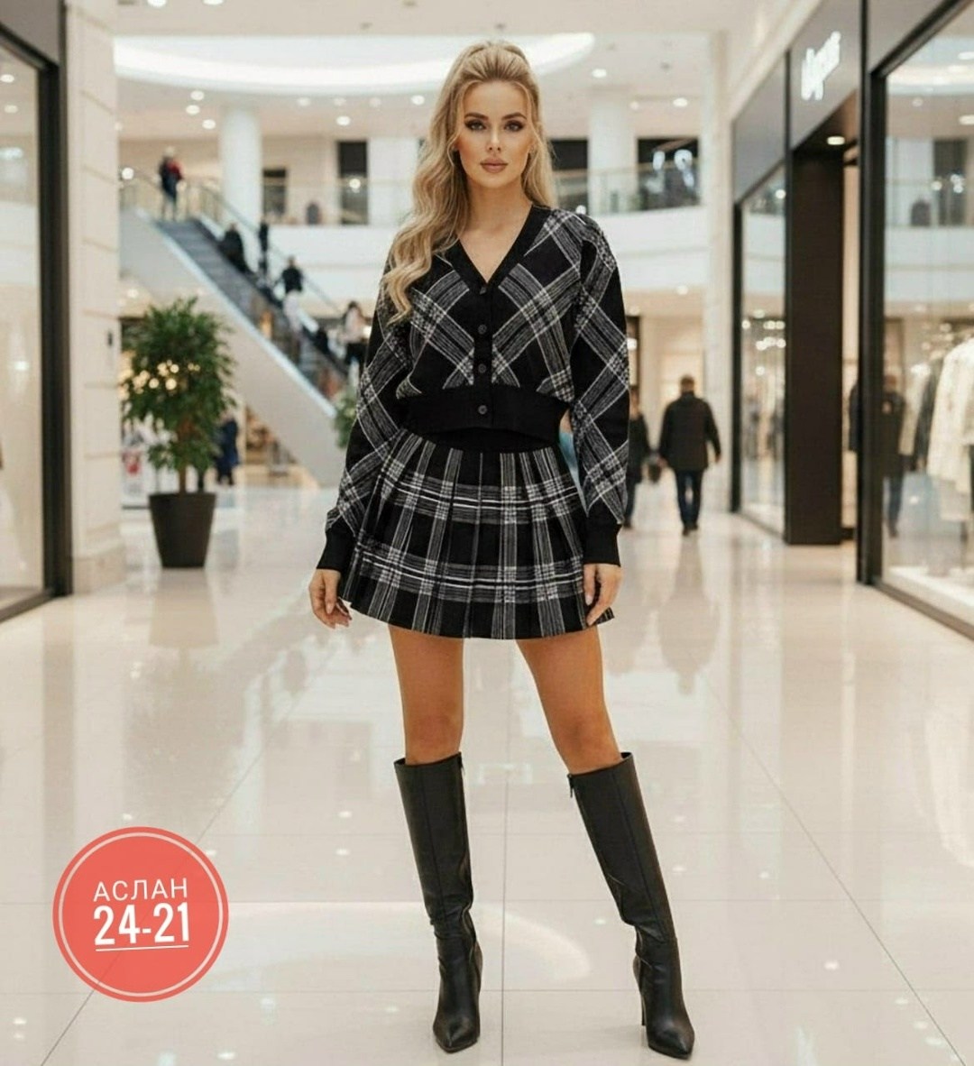 твидовый костюм,женский костюм,платье в клеточку,костюм с юбкой,женское платье в клетку