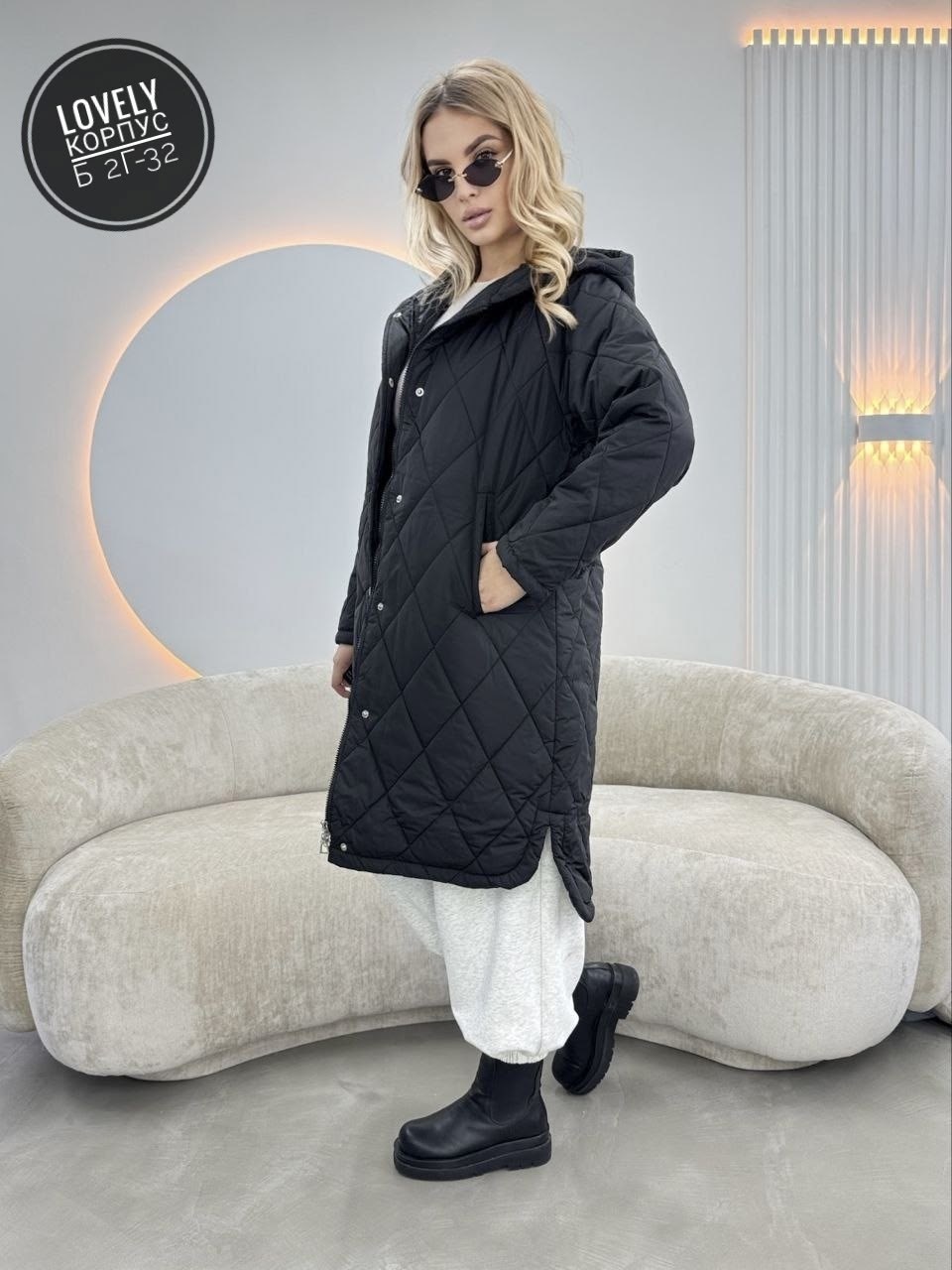 демисезонная куртка,куртка женская демисезонная,пальто демисезонное стеганое,пальто стеганое демисезонное с капюшоном оверсайз maxils,стеганое пальто