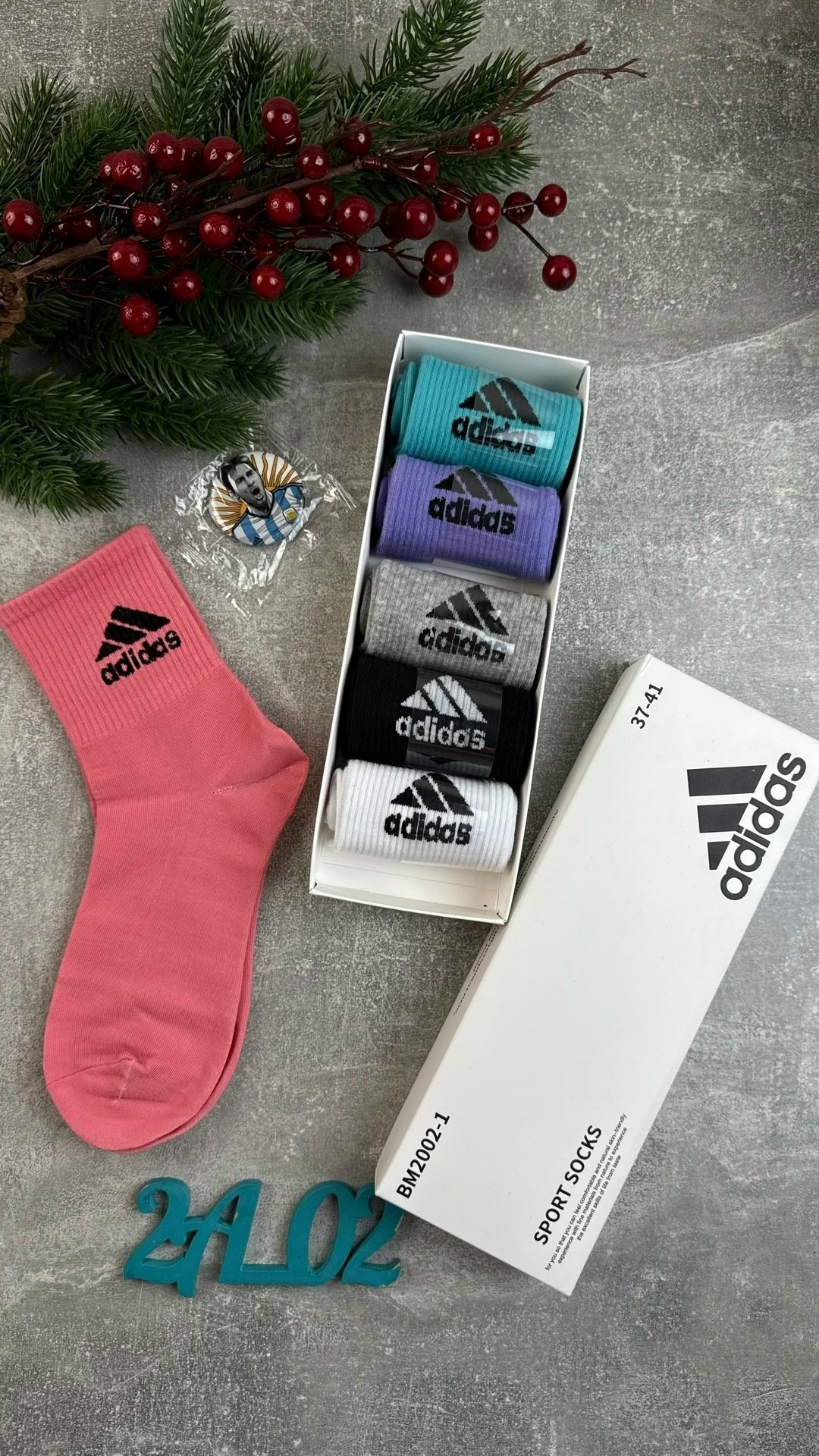 комплект носков adidas,набор носков adidas,носки adidas,носки женские adidas,носки адидас в синей коробке