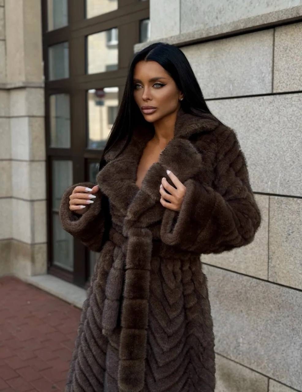 шуба из эко меха под норку,шуба из искусственного меха под норку,шуба под норку елочка 125 см memfys brand,шуба,шуба из экомеха