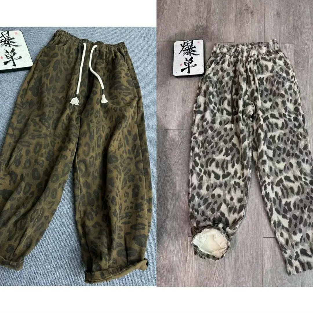брюки в стиле хип-хоп с леопардовым принтом,брюки мужские с леопардовым принтом,мешковатые брюки y2k с леопардовым принтом,женские широкие мешковатые джинсы с леопардовым принтом,хлопковые леопардовые
