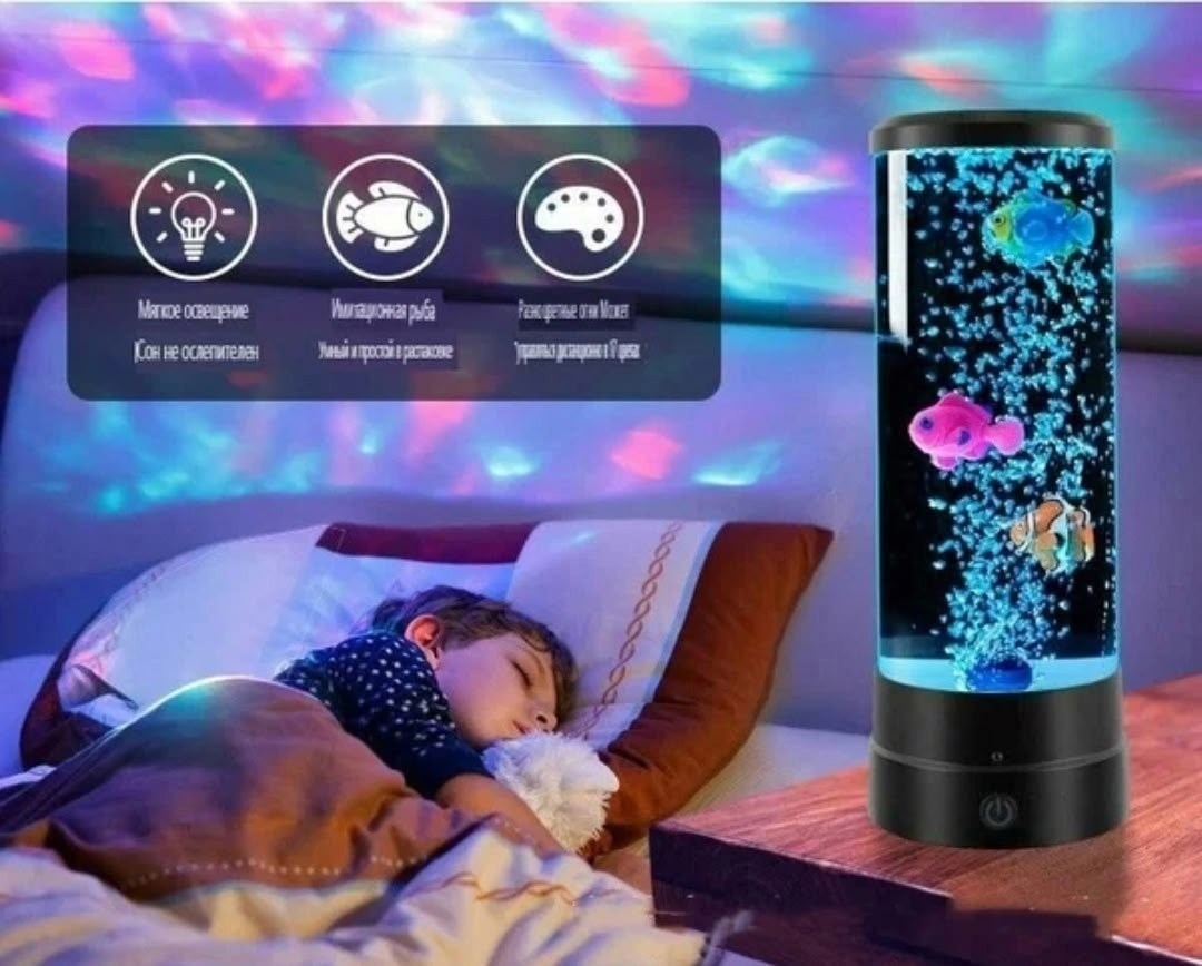 ночник аквариум,светильник с пузырьками,светильник аквариум,мини rgb пузырьковая лампа для рыбы,пузырьковая лампа night light с рыбками
